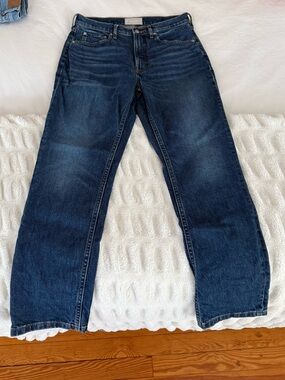 Everlane Women's “The Original Cheeky”Straight Leg Jeans in Deep Indigo